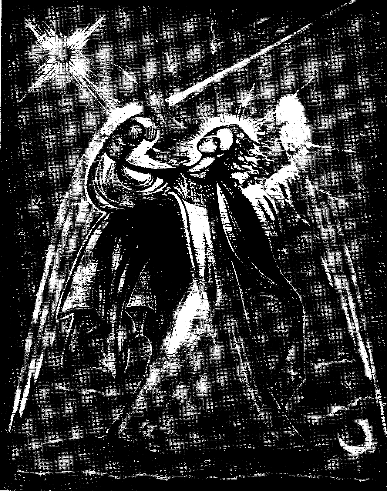 Pâques religieuses-esprit saint-ange-carte scintillante